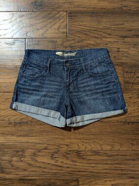 Old Navy low rise jean shorts dark blue denim size 0